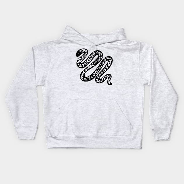 Wild Thing Snake - 1 color Kids Hoodie by mkeeley